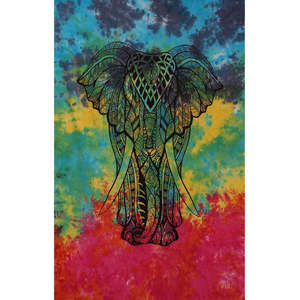 Tie Dye Elephant Mini Tapestry 30x45" by Zest For Life